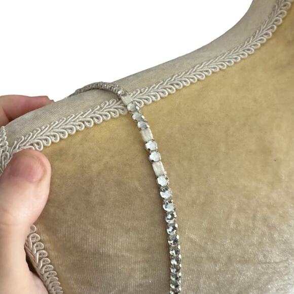 Bari Jay Formal Dress w/ Wrap Shawl Metallic Size 11/12 Vintage Made In USA - Picture 8 of 11